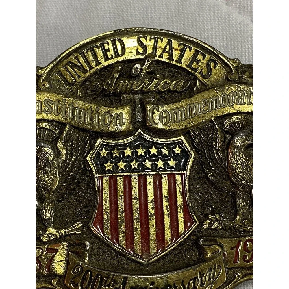Belt Buckle United States Constitution Commemorative 200th Ann. 1787-1888 Ltd
